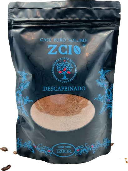 ZCIO Café puro soluble descafeinado