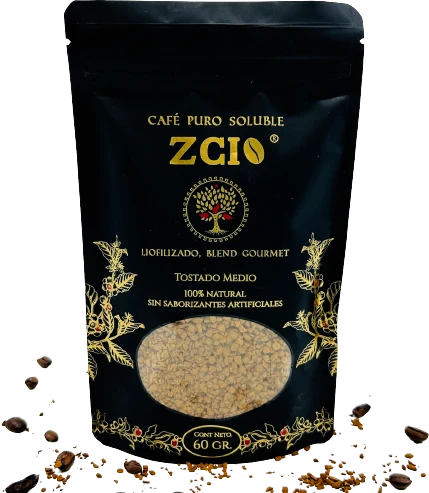 ZCIO Café puro soluble liofilizado Blend Gourmet